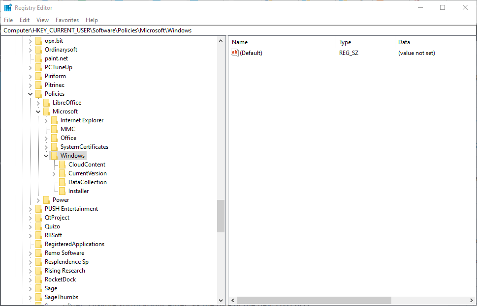 Las características de escritura del idioma de la clave de registro de Windows deshabilitan la notificación de Windows 10