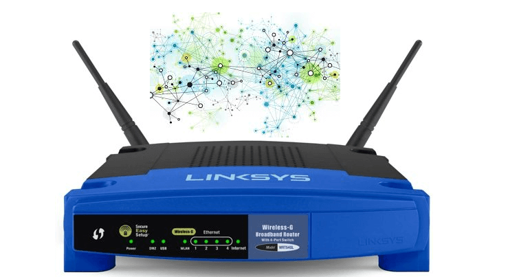La red está habilitada en el enrutador Linksys