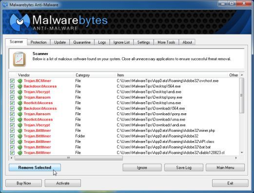 eliminar el malware