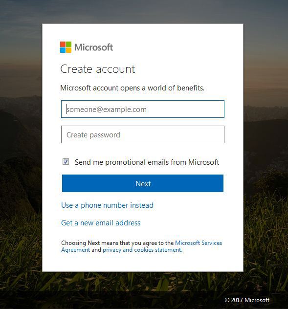 no se puede conectar a los servicios de Microsoft en este momento