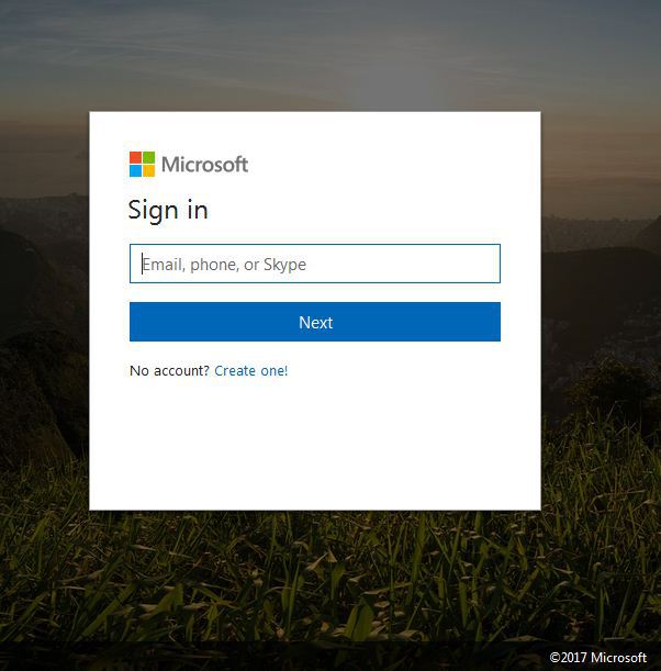 no se puede conectar a los servicios de Microsoft en este momento