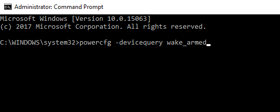 powercfg -devicequery wake_armed Windows 10 PC no permanecerá en modo de suspensión