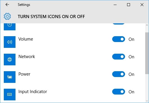 Corrija el icono de batería faltante en Windows 10