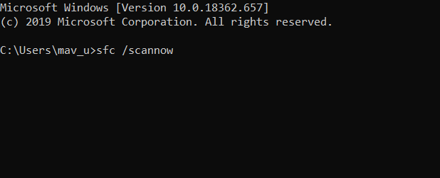 El comando Comprobador de archivos del sistema corrige el error 0x8007045b en Windows