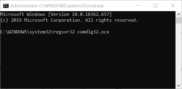 registrar error de comando ocx comdlg32.ocx windows 10