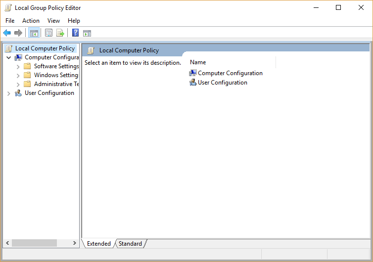 Editor de directivas de grupo Código de error de actualización de Windows 80244010