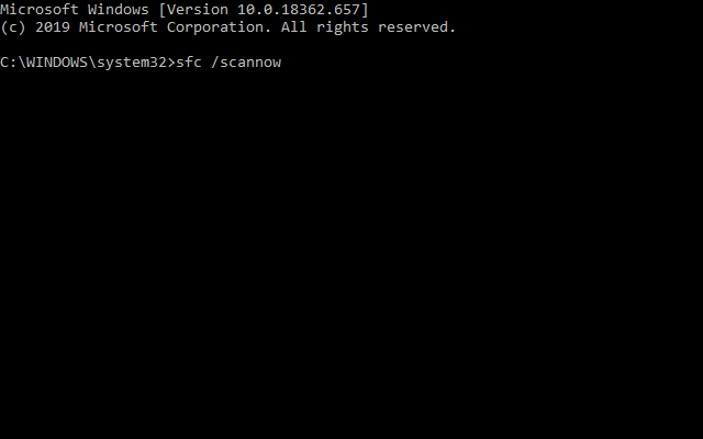 Comando sfc /scannow Código de error de actualización de Windows 80244010