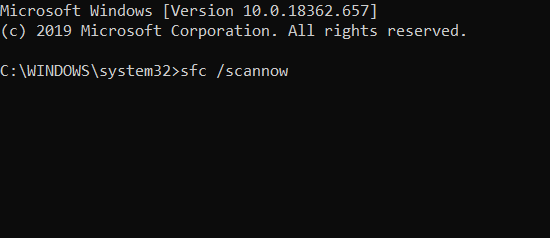 Comando sfc /scannow Error de actualización de Windows 0x8007043c