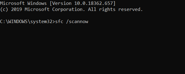 Comando sfc /scannow Error de actualización de Windows 8020002e