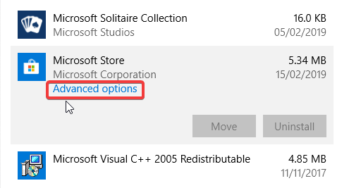 opciones avanzadas Microsoft Store no tiene ningún dispositivo aplicable vinculado a su cuenta de Microsoft