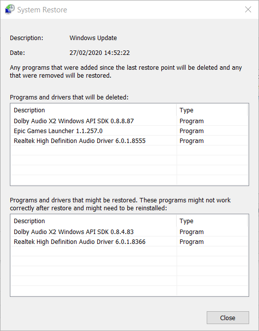 Escanea la ventana de los programas afectados Código de error de actualización de Windows 9c48