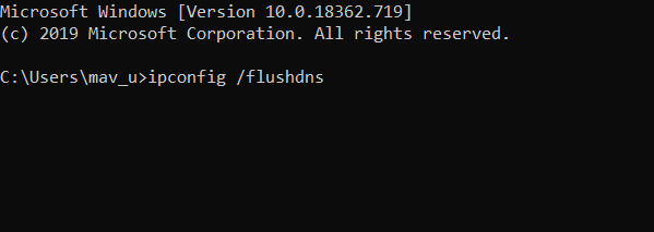 El comando flushdns Una conexión existente fue cerrada por la fuerza por el host remoto