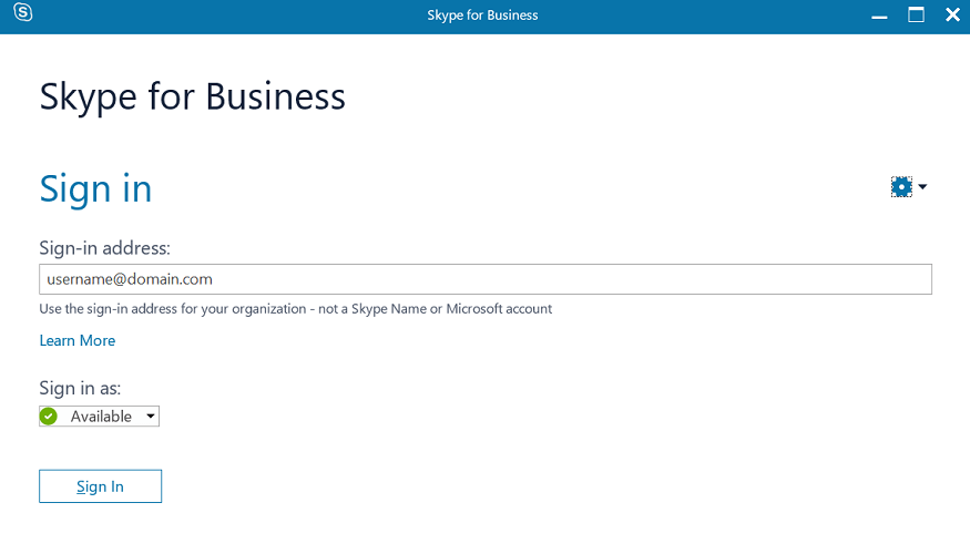 la dirección que ingresó no es válida Skype for Business