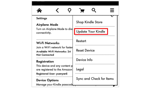 Error de aplicación del libro blanco de Kindle