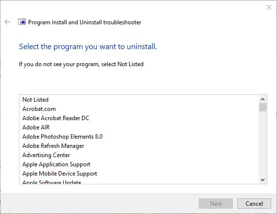 El desinstalador de Windows no funciona [100% Fixed]