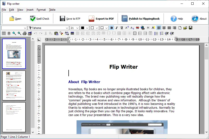 La palabra Flip Writer experimentó un error al intentar abrir el archivo