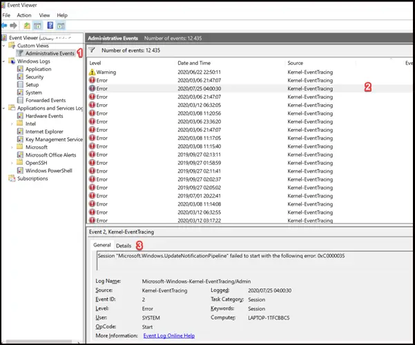 Windows-event-viewer-sesión-kernel-error-0xC0000035