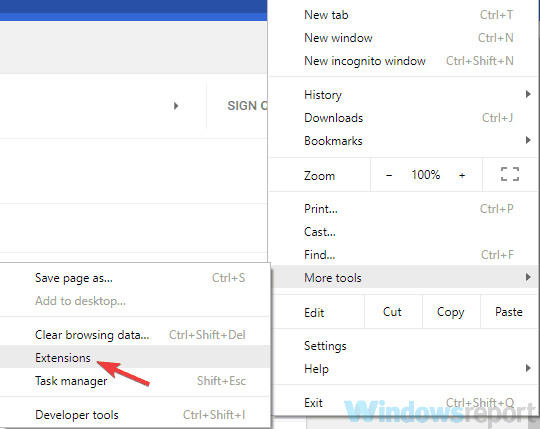 extensiones de Chrome preferencias de impresión impresora de página en blanco