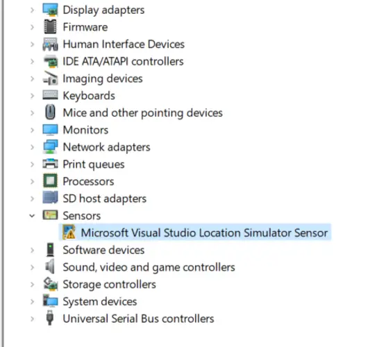 reinstalar-controlador-microsoft-visual-studio-ubicación-simulador-sensor-tiene-un-controlador-problema
