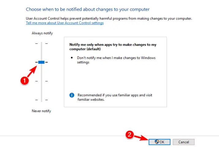 elegir cuándo recibir una notificación Windows Store El servidor se tropezó