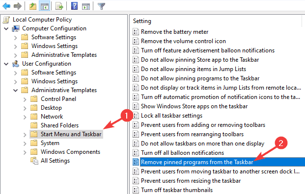 eliminar programas anclados de la barra de tareas elementos anclados a la barra de tareas desaparecer windows 10
