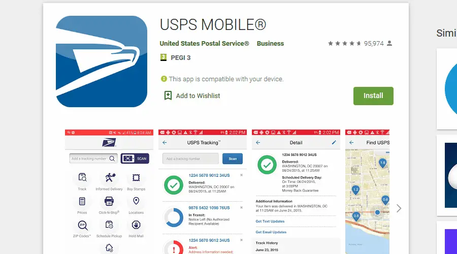 Aplicación móvil de USPS este servicio no está disponible temporalmente-ak1213