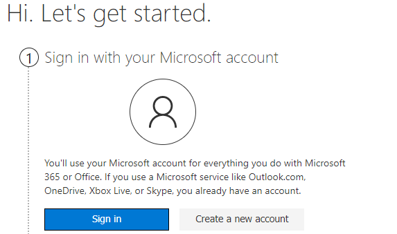 verifique su cuenta de Microsoft