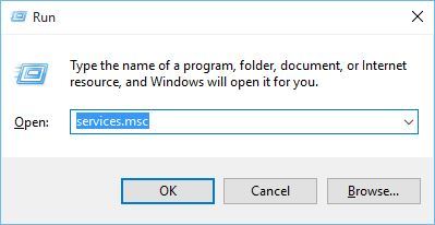 services.msc ejecutar ventana actualización de Windows 10 pendiente de instalación
