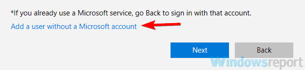 agregue un usuario con una cuenta de Microsoft Windows 10 algunas de sus cuentas requieren atención