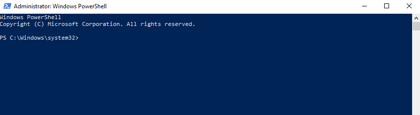 Windows Power Shell con privilegios de administrador: Silhouette no se actualiza