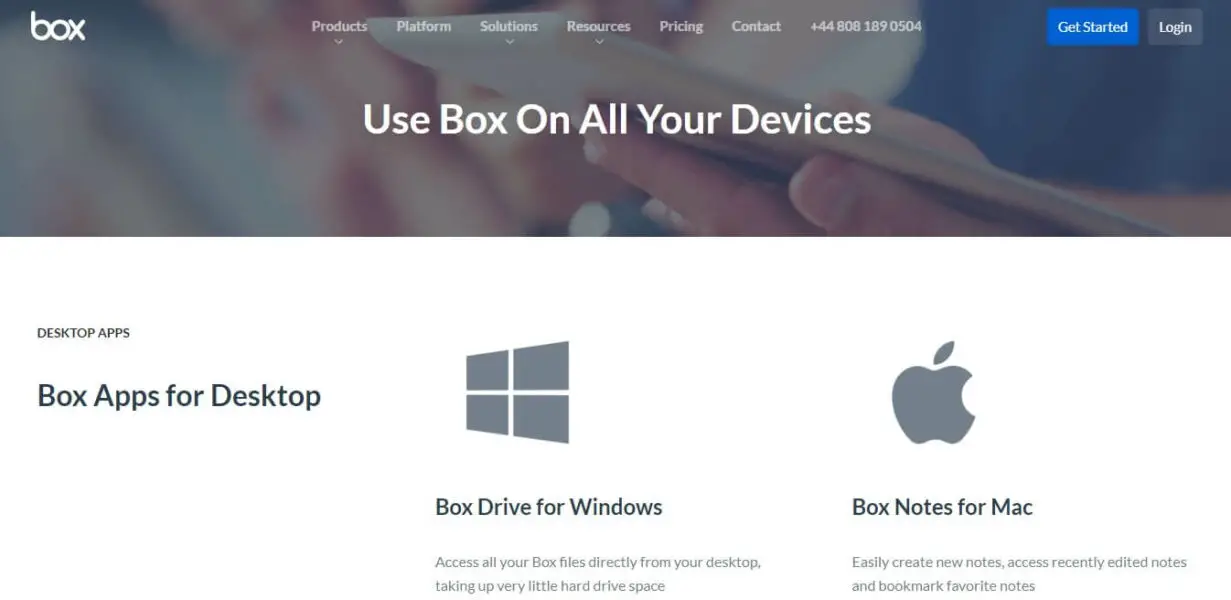 Sitio web de Box: su sistema de archivos no es compatible con Box Sync