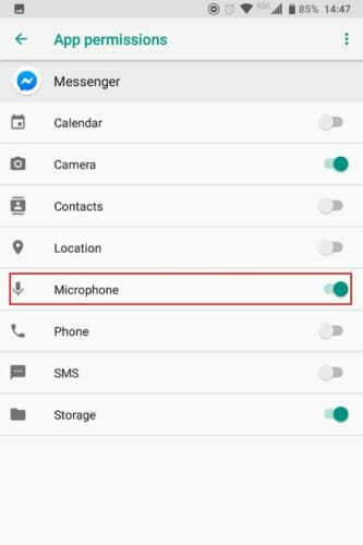 El acceso a Microfon en la videollamada de Facebook Messenger no funciona