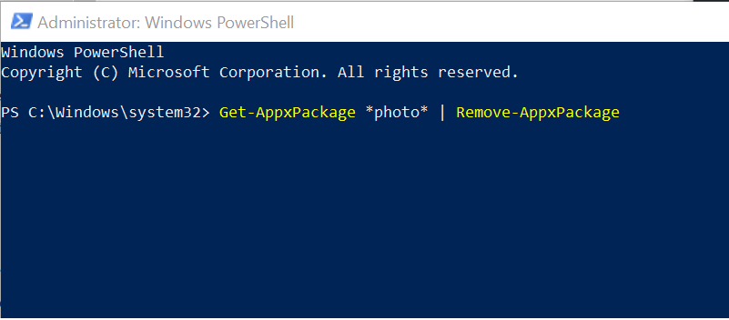 Vuelva a instalar la aplicación Fotos en Windows 10 Mosaico de fotos de Windows 10 que muestra fotos eliminadas