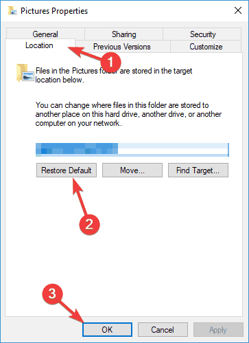 Importación de fotos Windows 10 denegada