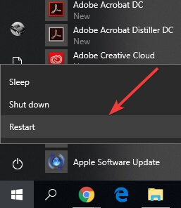 Botón de reinicio de Windows: el escáner de Adobe no admite ajustes preestablecidos
