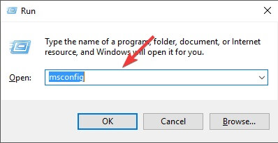 Ejecute la ventana con el comando msconfig: Adobe Scanner no admite ajustes preestablecidos