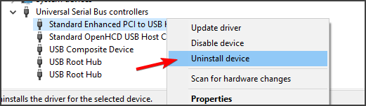 Subida de tensión en el puerto USB [Error / Pop-up notification]