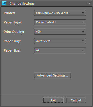 Configuración de la impresora Adobe Photoshop no pudo imprimir debido a un error del programa