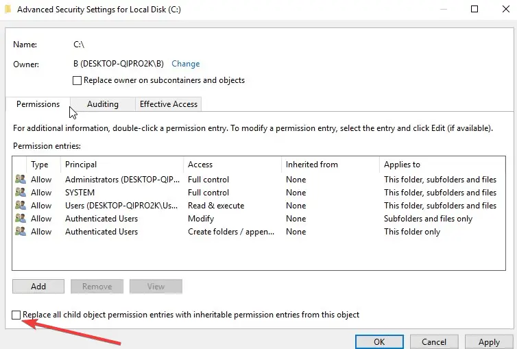 REVISIÓN: error de Windows 10/11 al aplicar seguridad