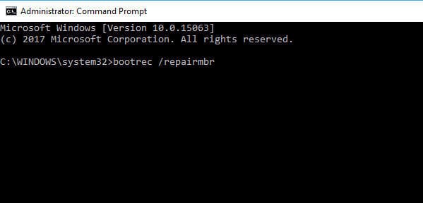 Bad_system_config_info después de actualizar bootrec /repairmbr