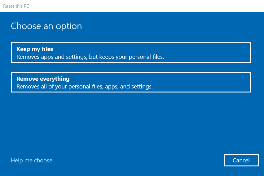 Restablecer esta ventana de PC Falta la gestión de impresión de Windows 10