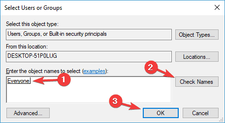 Los privilegios de administrador de Windows 10 no funcionan Verifique los nombres