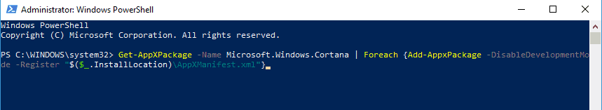 Cortana desapareció Windows 10