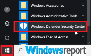 Centro de seguridad de Windows Defender Windows no puede descargar controladores