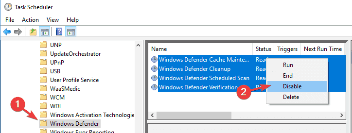 El ejecutable del servicio antimalware deshabilita Windows 10