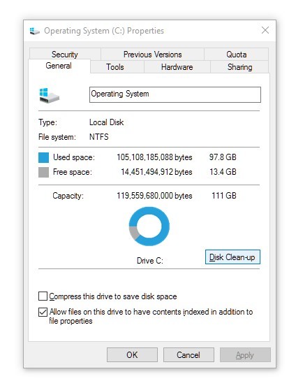 Actualice Windows 10 sin espacio suficiente