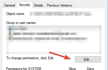 No se puede eliminar el acceso al archivo denegado
