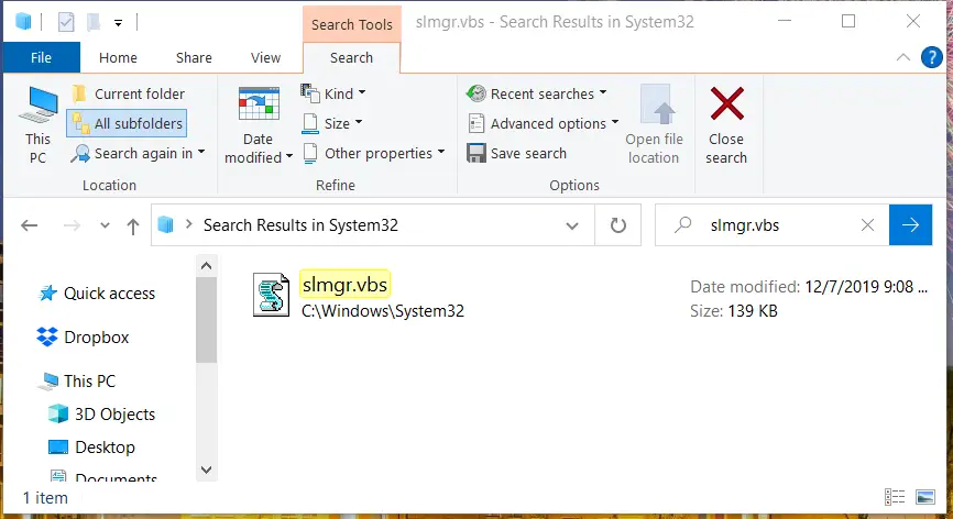 código de error de Windows del archivo slmgr.vbs 0xc004f025