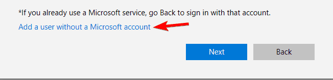 agregar otra cuenta de usuario de Microsoft