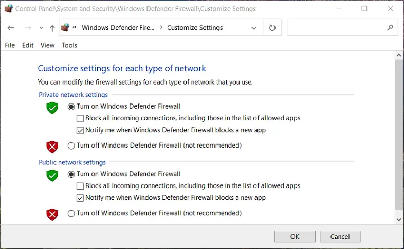 La colección de solitario de Microsoft de opciones de Windows Defender no se conecta a Internet